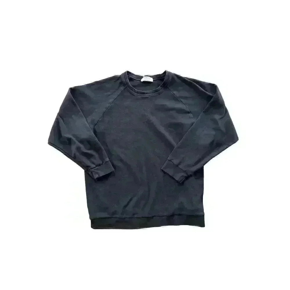 ZENANA Large Black Pullover Sweatshirt Crew Neck Lightweight